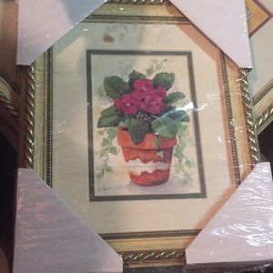 Framed Art. Annie LaPoint print Fuchia Violrt